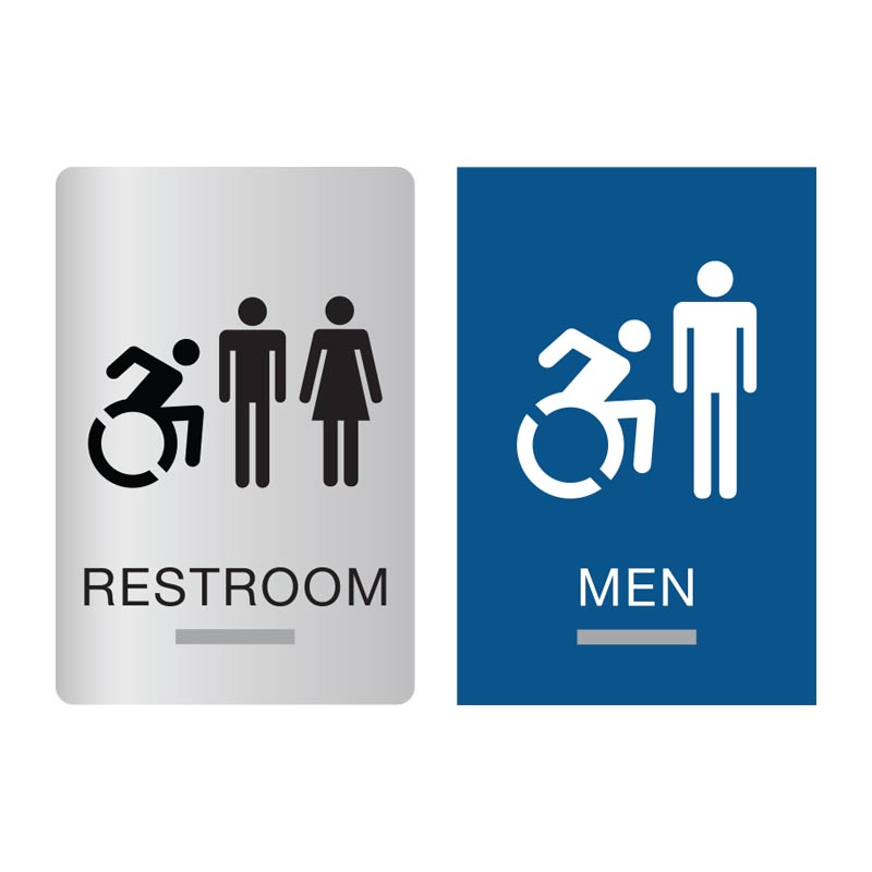 New York ADA Restroom Signs  New York Braille Bathroom Signs