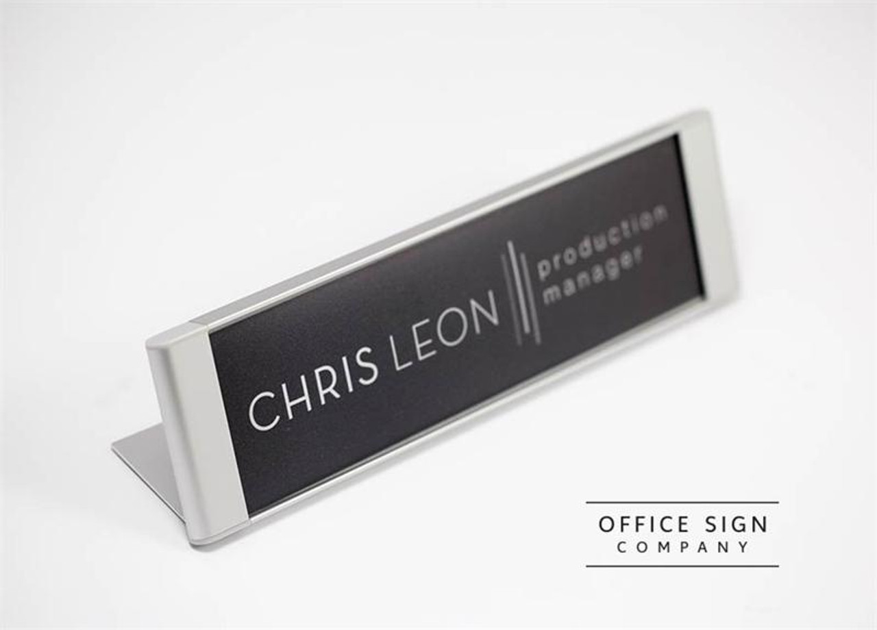Personalised Desk Name Plate Plaque Sign Engraved Any name Any position 2 lines